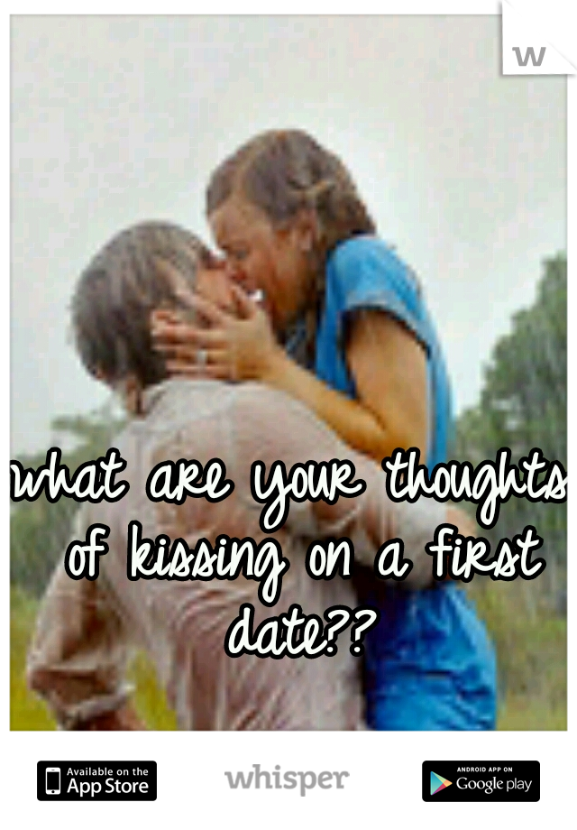what are your thoughts of kissing on a first date??