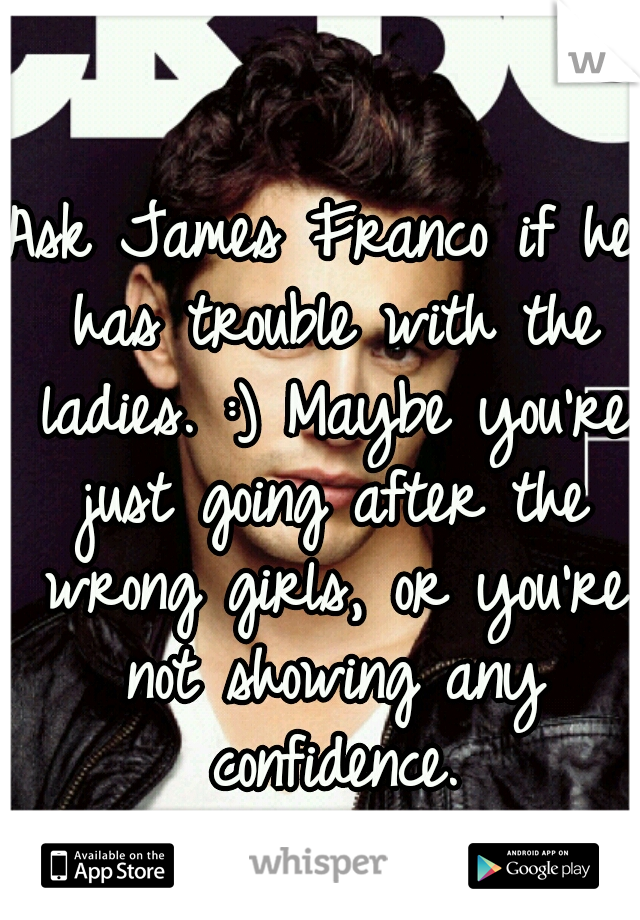 Ask James Franco if he has trouble with the ladies. :) Maybe you're just going after the wrong girls, or you're not showing any confidence.