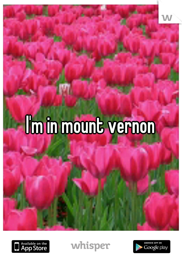 I'm in mount vernon