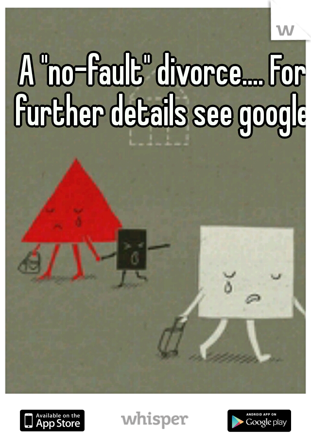 A "no-fault" divorce.... For further details see google 