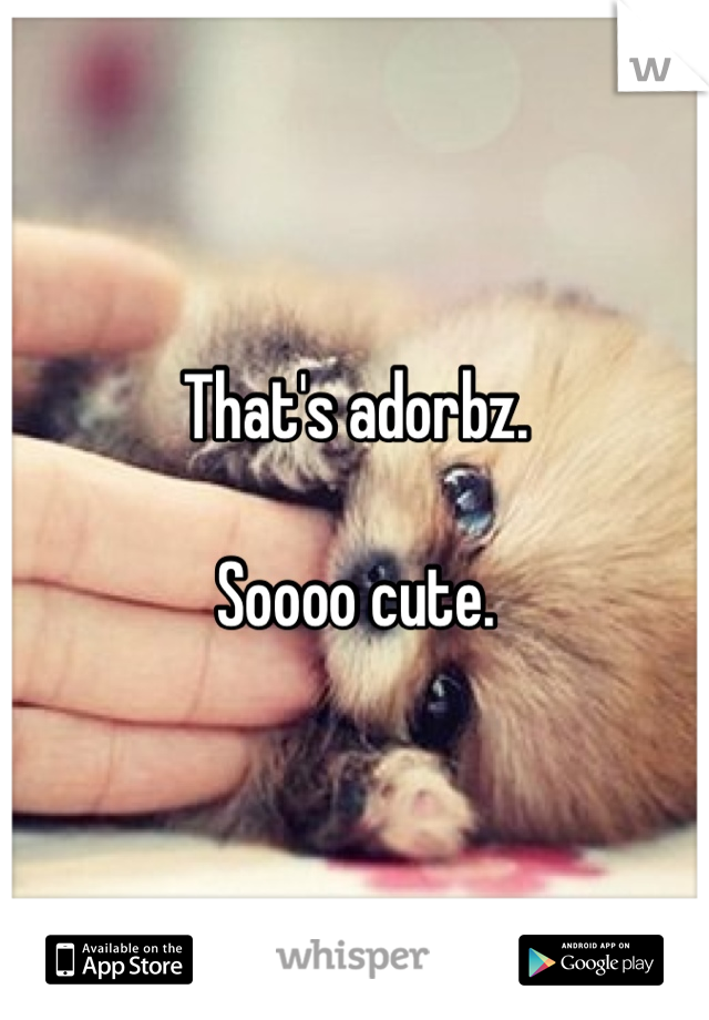 That's adorbz.

Soooo cute.
