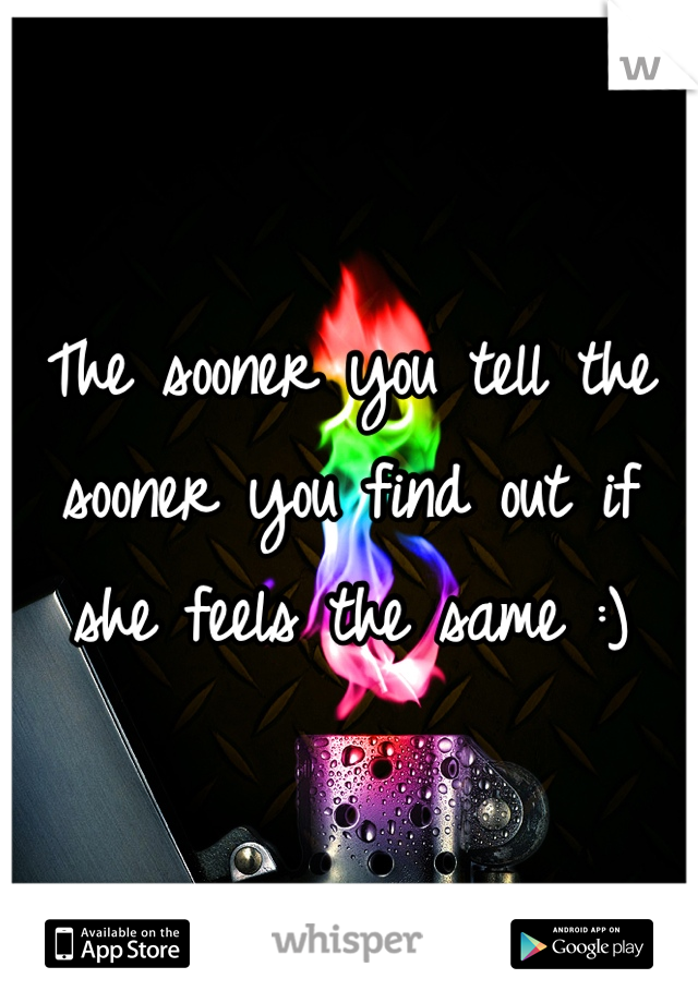 The sooner you tell the sooner you find out if she feels the same :)