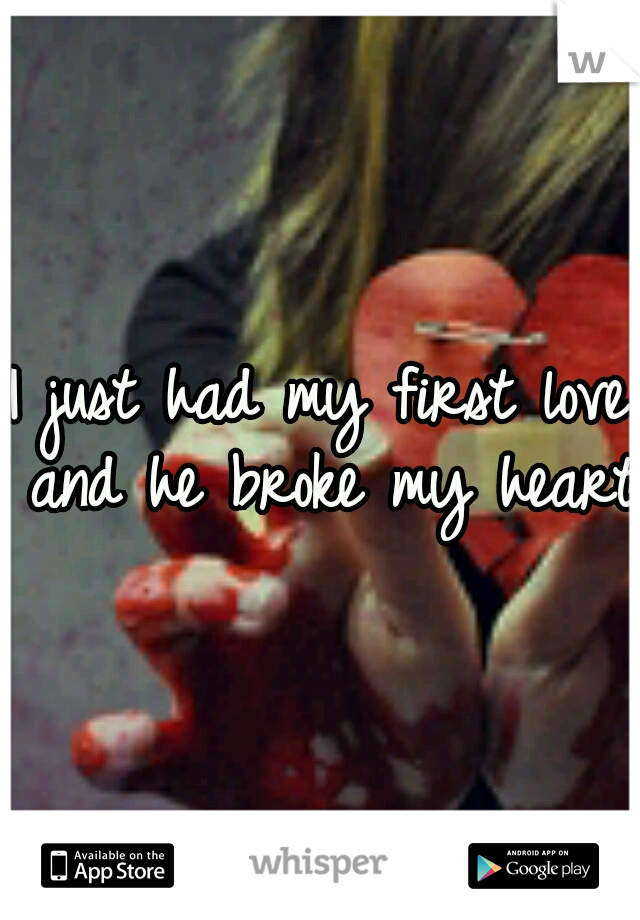 I just had my first love and he broke my heart.