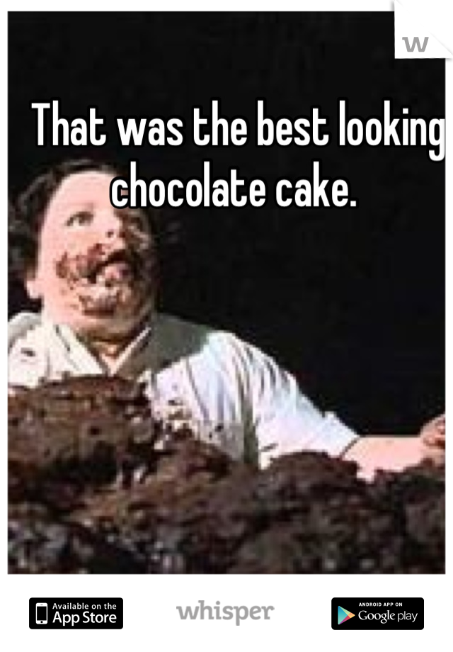 That was the best looking chocolate cake. 