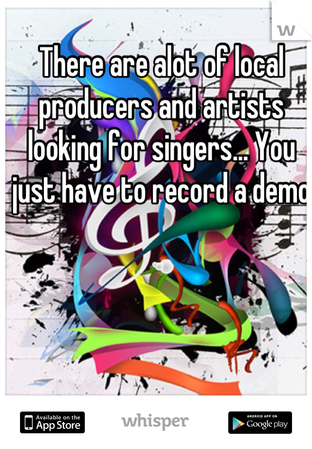 There are alot of local producers and artists looking for singers... You just have to record a demo