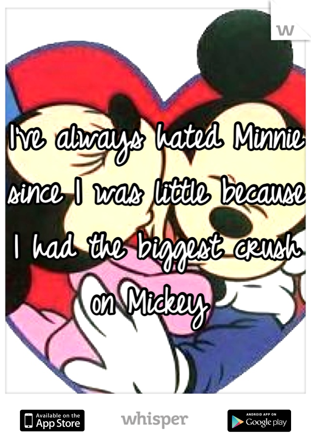 I've always hated Minnie since I was little because I had the biggest crush on Mickey 