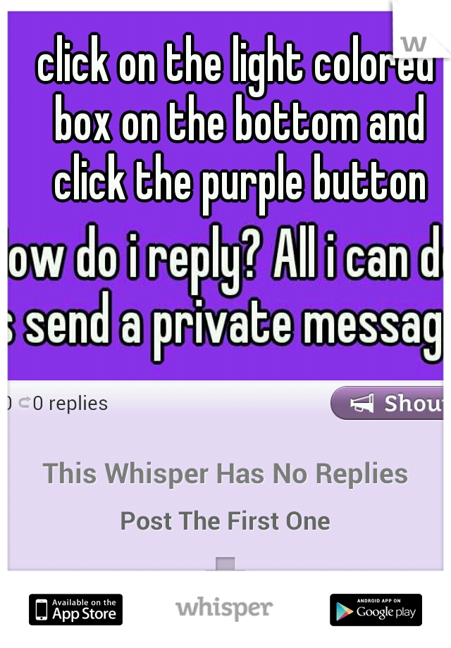 click on the light colored box on the bottom and click the purple button