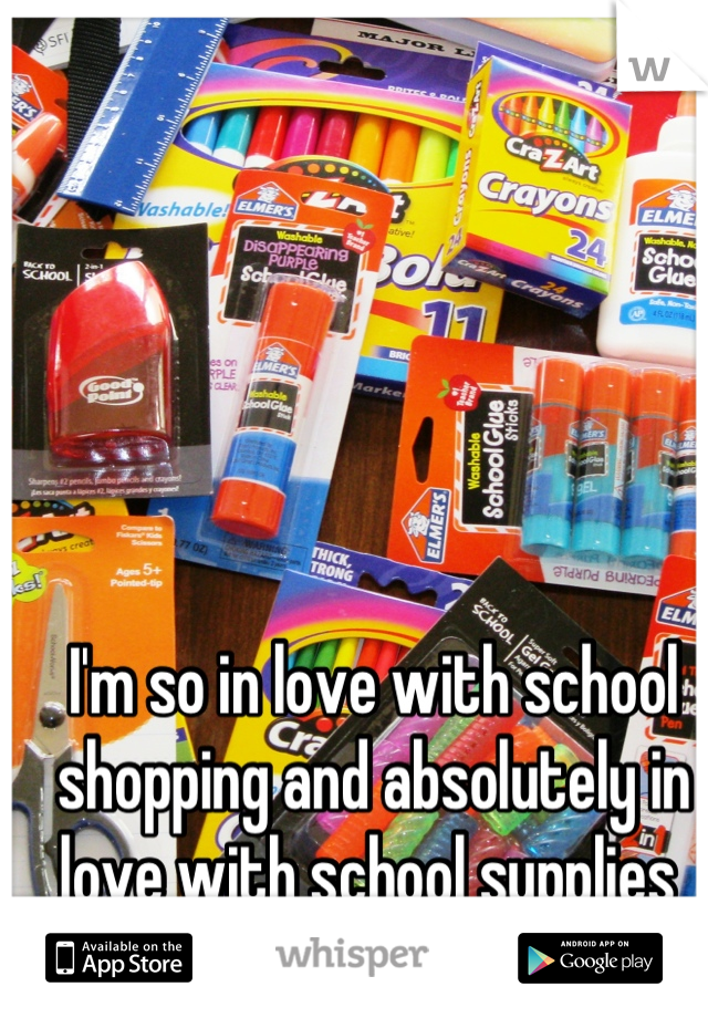 I'm so in love with school shopping and absolutely in love with school supplies 