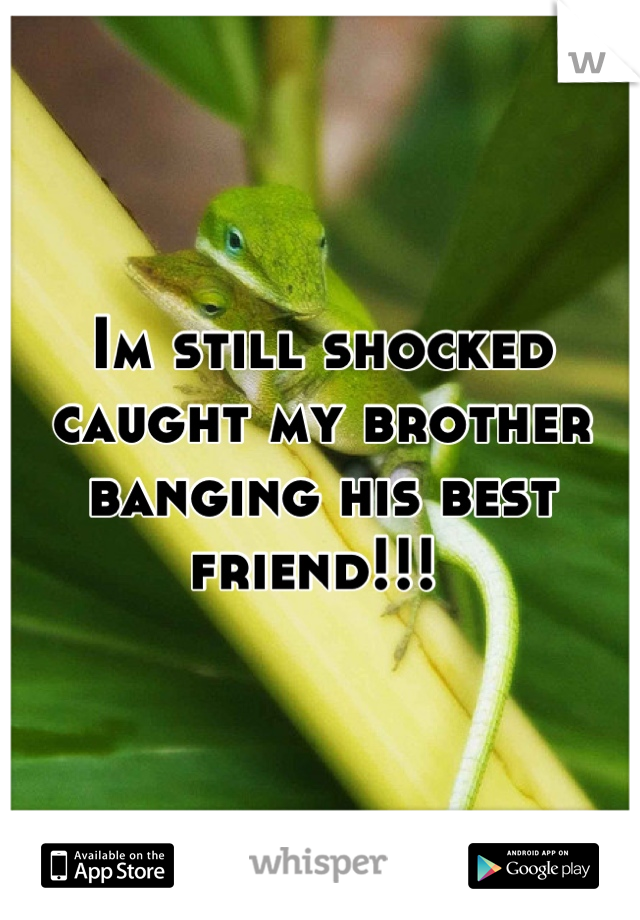 Im still shocked caught my brother banging his best friend!!! 