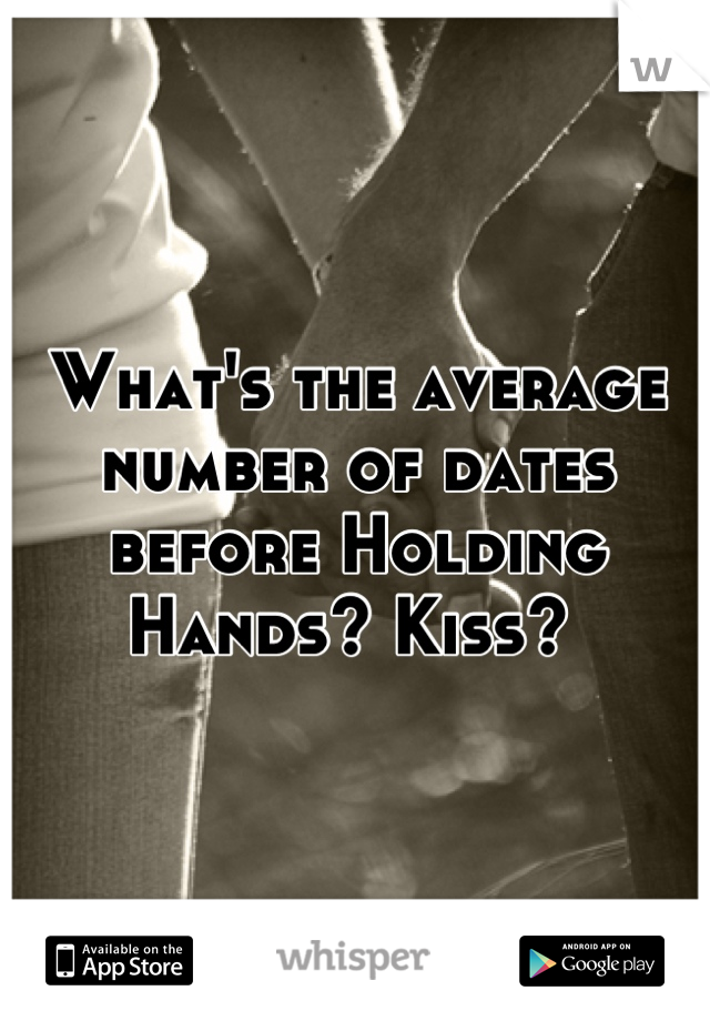 What's the average number of dates before Holding Hands? Kiss? 