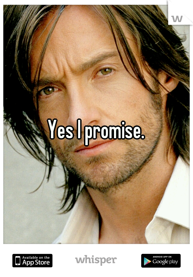Yes I promise.