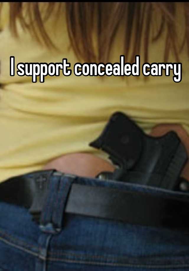 I support concealed carry