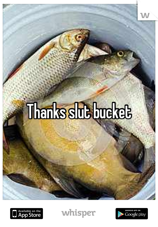 Thanks slut bucket