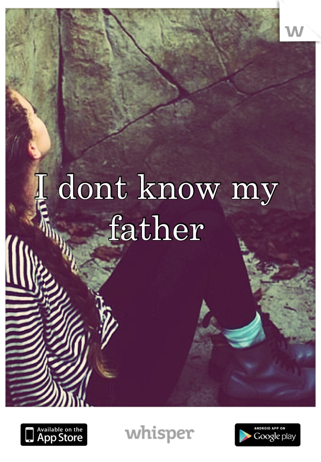 I dont know my father 




I Feel Alone.