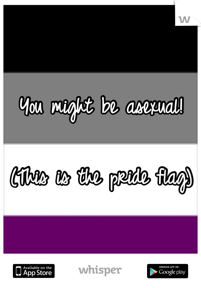 You might be asexual!

(This is the pride flag)