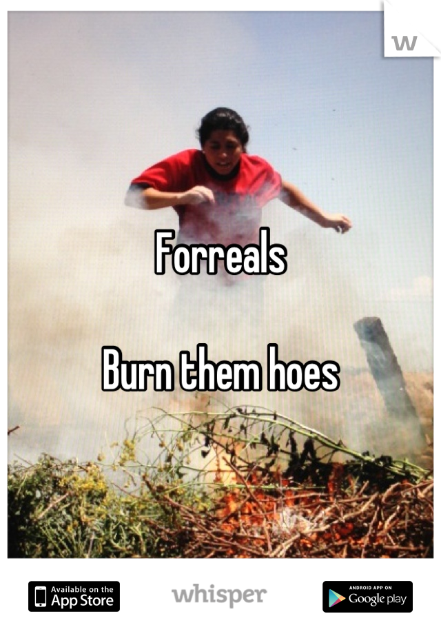 Forreals

Burn them hoes