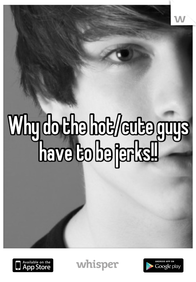 Why do the hot/cute guys have to be jerks!!