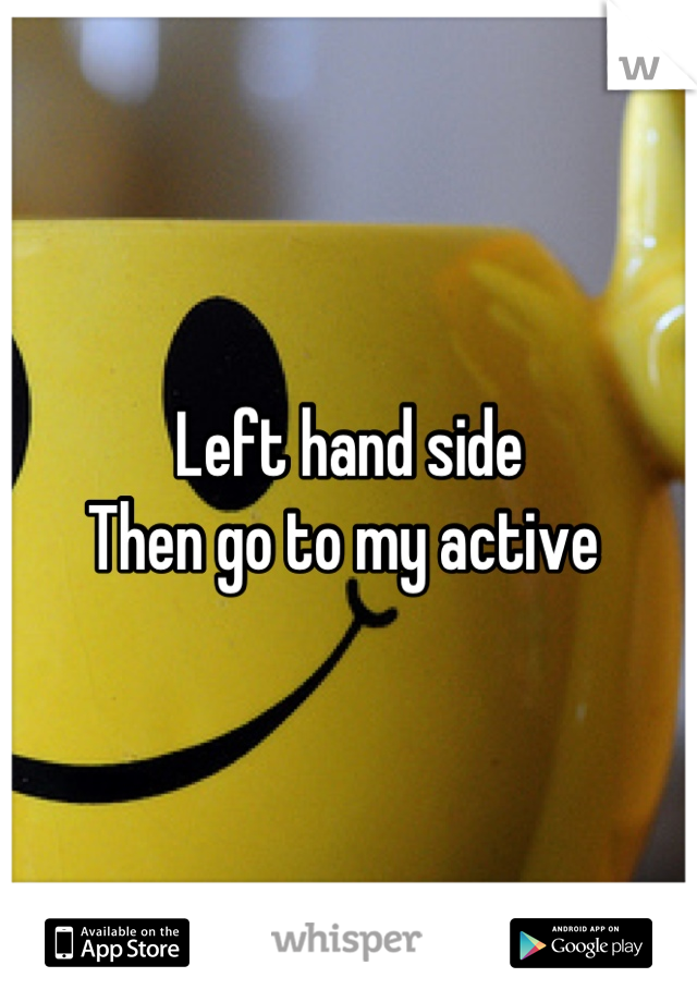 Left hand side 
Then go to my active 
