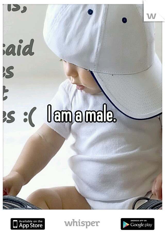 I am a male.