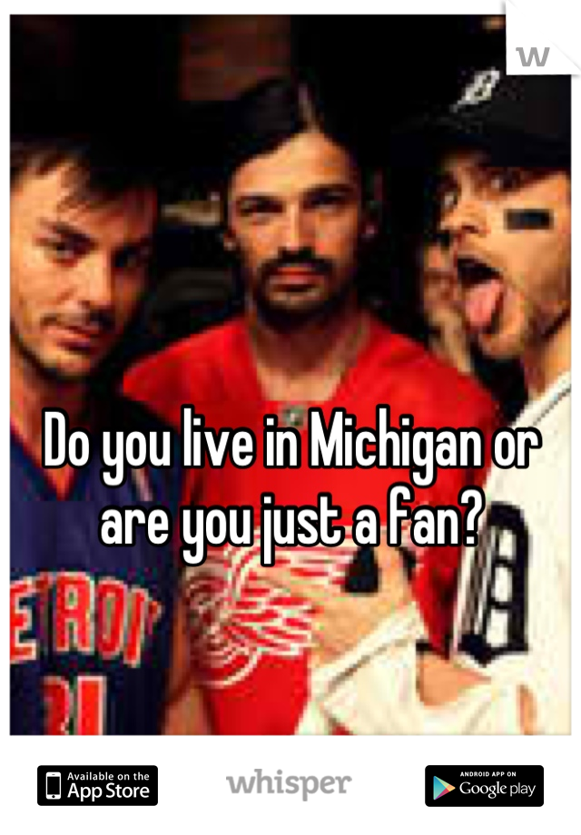 Do you live in Michigan or are you just a fan?