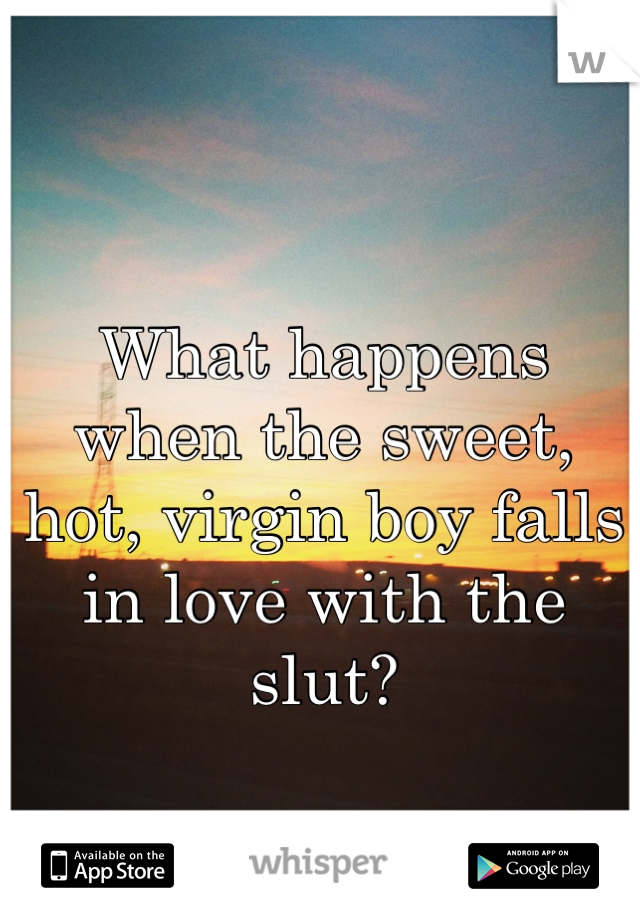 What happens when the sweet, hot, virgin boy falls in love with the slut?