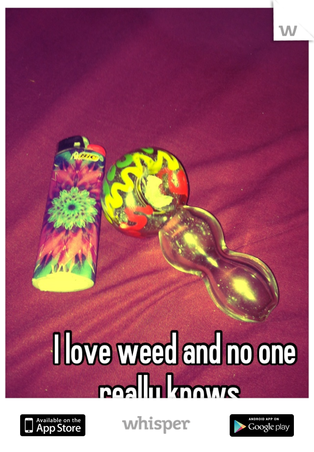 I love weed and no one really knows. 