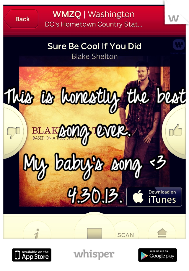 This is honestly the best song ever. 
My baby's song <3 
4.30.13.