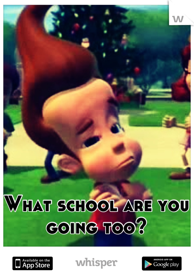 What school are you going too?
