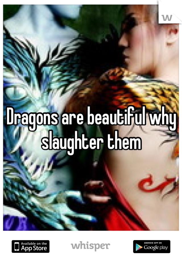 Dragons are beautiful why slaughter them