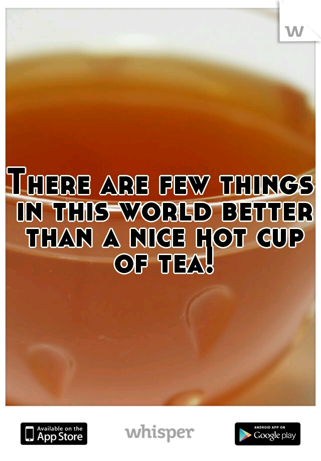 There are few things in this world better than a nice hot cup of tea!