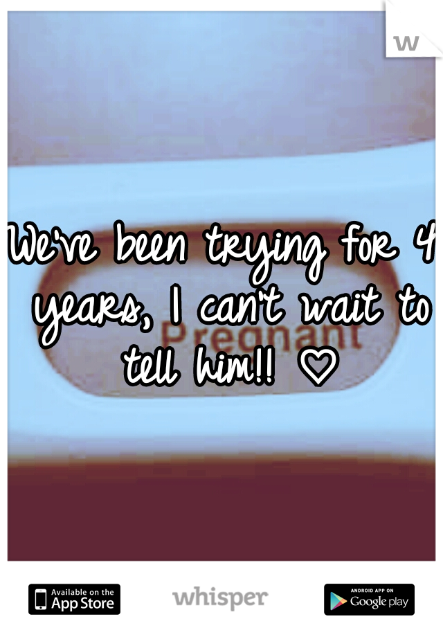 We've been trying for 4 years, I can't wait to tell him!! ♡