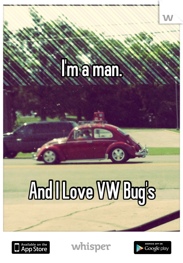 I'm a man. 




And I Love VW Bug's