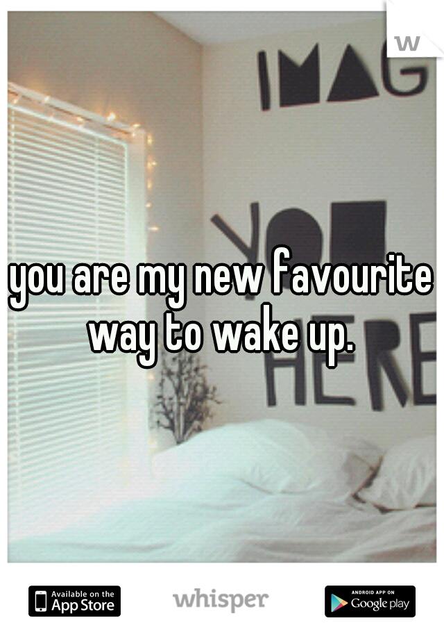 you are my new favourite way to wake up. 