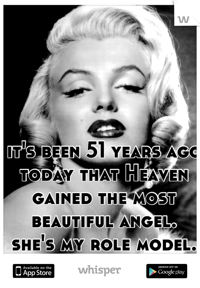 it's been 51 years ago today that Heaven gained the most beautiful angel. 
she's my role model. I love you Marilyn!