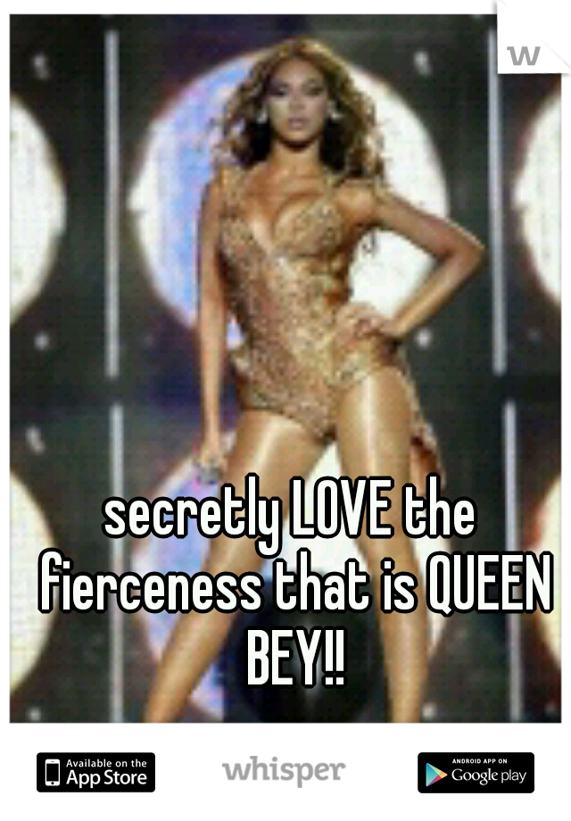 secretly LOVE the fierceness that is QUEEN BEY!!