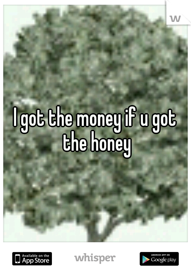 I got the money if u got the honey