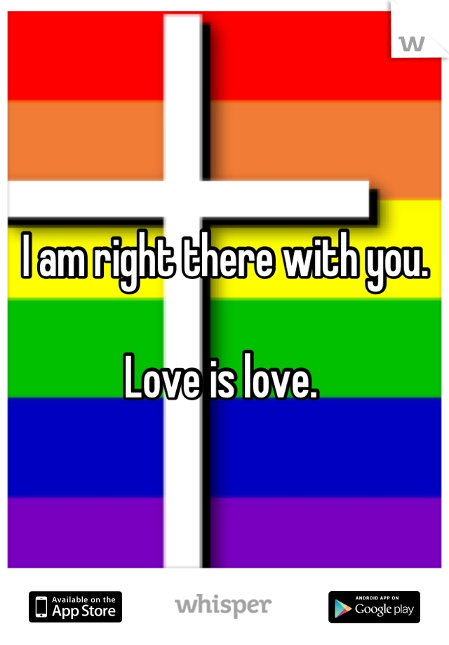 I am right there with you. 

Love is love. 