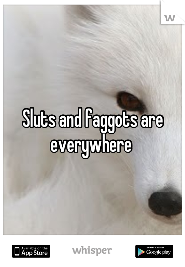 Sluts and faggots are everywhere 