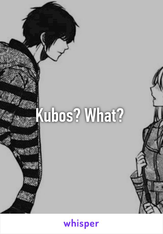 Kubos? What? 