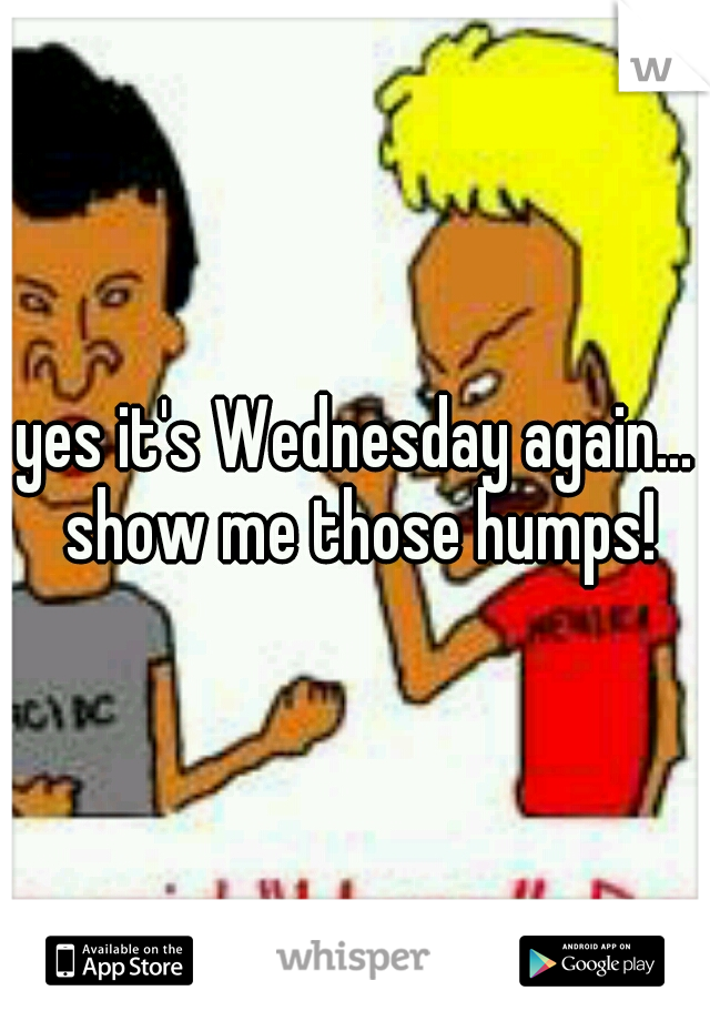 yes it's Wednesday again... show me those humps!