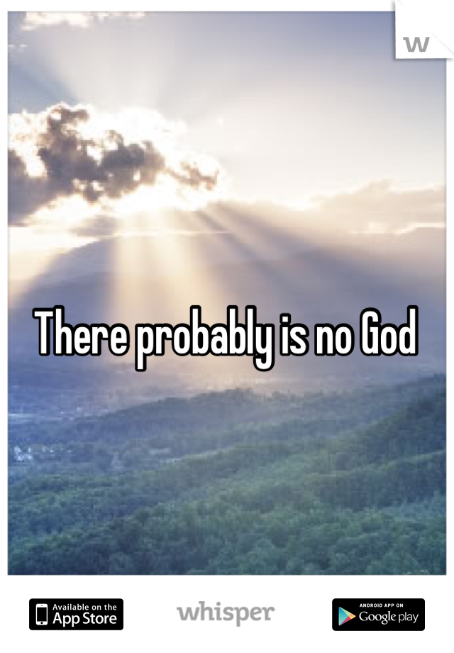 There probably is no God