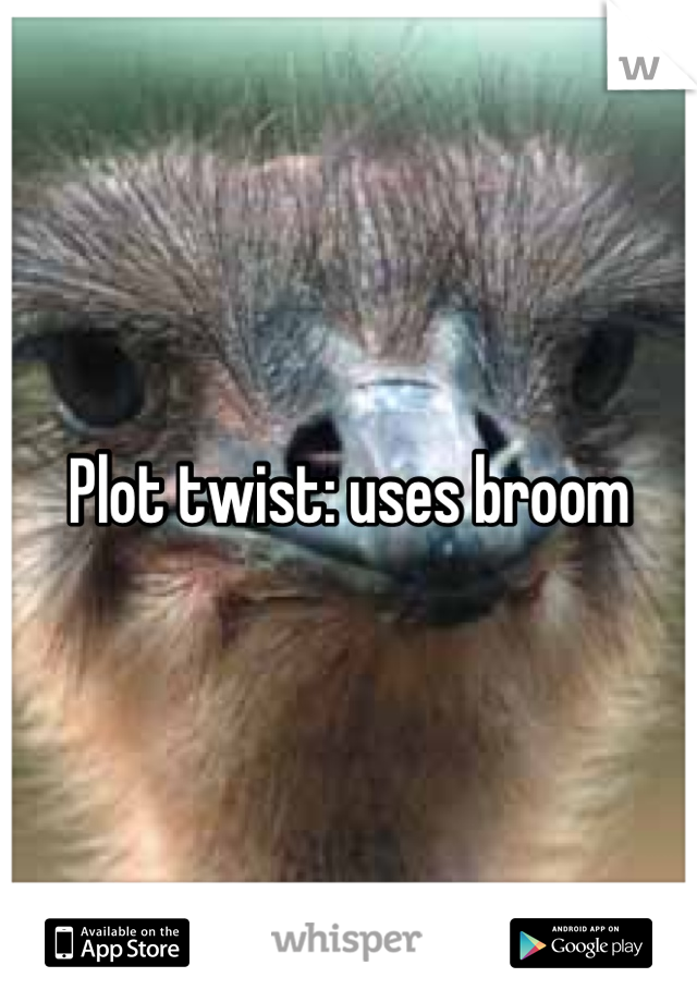 Plot twist: uses broom