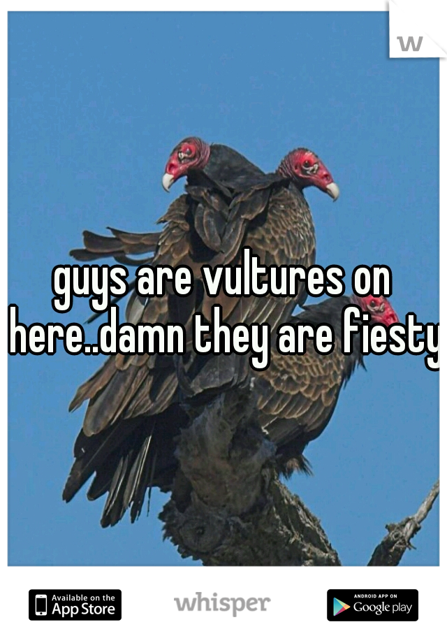 guys are vultures on here..damn they are fiesty