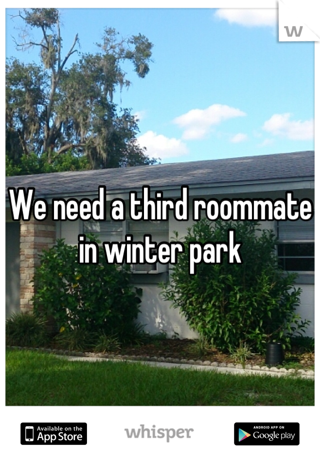 We need a third roommate in winter park