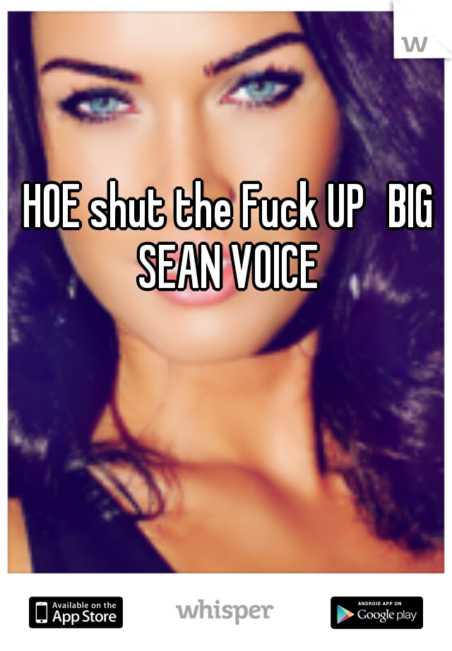 HOE shut the Fuck UP
BIG SEAN VOICE 