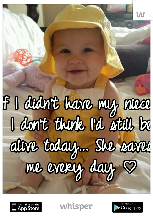 If I didn't have my niece, I don't think I'd still be alive today... She saves me every day ♡