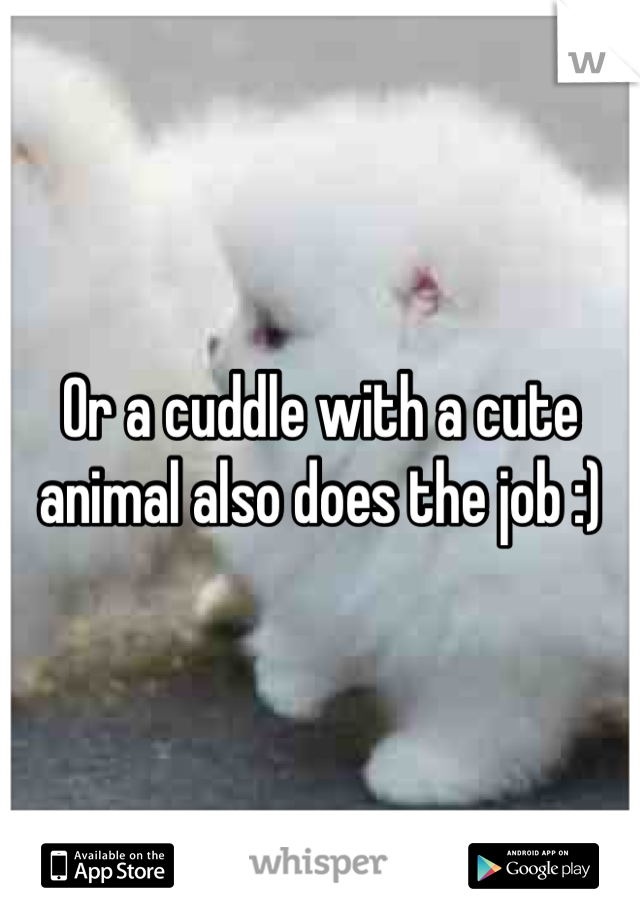 Or a cuddle with a cute animal also does the job :)