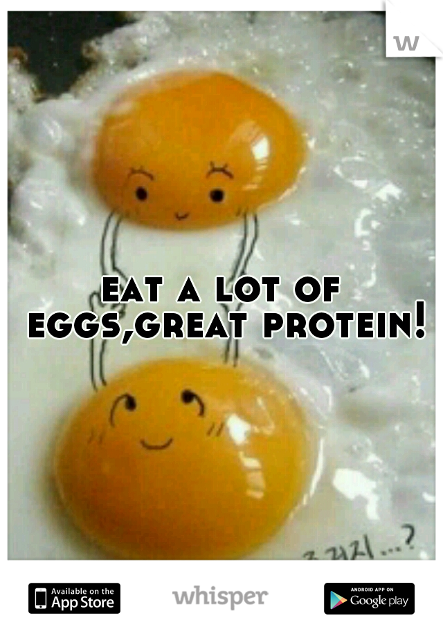 eat a lot of eggs,great protein!