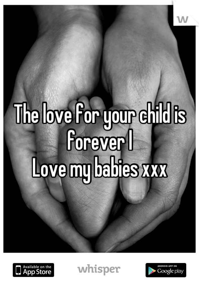 The love for your child is forever l
Love my babies xxx