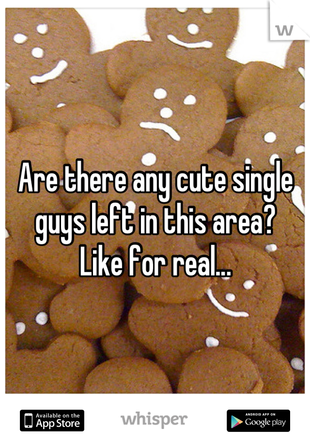 Are there any cute single guys left in this area? 
Like for real...